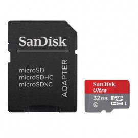 Sandisk MicroSDHC 32GB Ultra Clase 10 + Adaptador