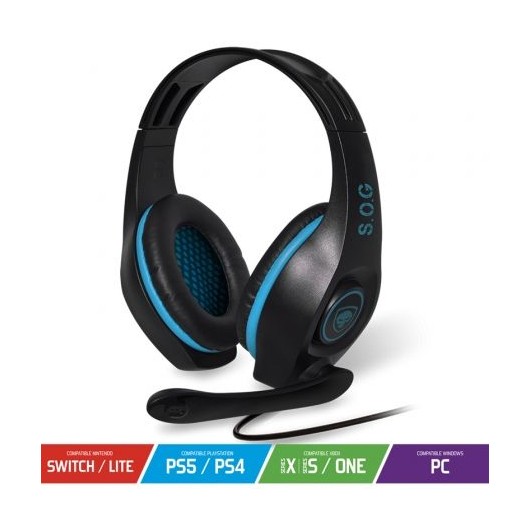 Auriculares Gaming con Micrófono Spirit of Gamer PRO-H5/ Azul